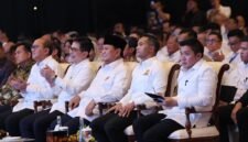 Presiden RI Prabowo Subianto menghadiri Musyawarah Nasional (Munas) konsolidasi persatuan Kamar Dagang dan Industri (Kadin) Indonesia. (Facebook.com @Setkab RI)